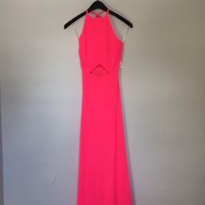Hot pink floor length dress